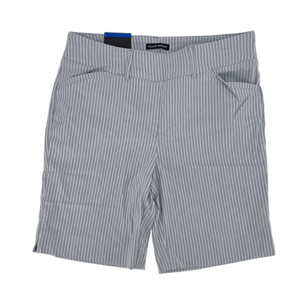 NWT Hilary Radley Blue 9” Inseam Pull On Bermuda Shorts Size Large Women’s - Picture 1 of 4